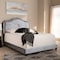 Baxton Studio Embla Modern Gray Velvet Upholstered Queen Size Bed 151-9006 - alternate 3